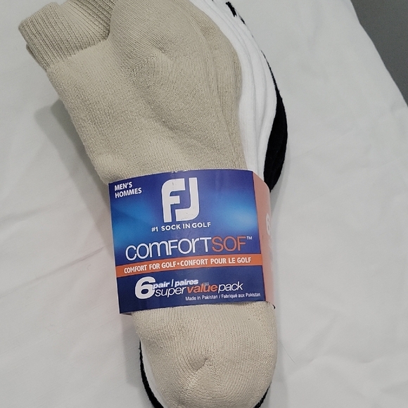 FootJoy Men's ComfortSof Sport Golf Socks Value Pack 6 Pairs Size 7-12 - Picture 1 of 4